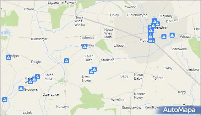 mapa Studzień, Studzień na mapie Targeo