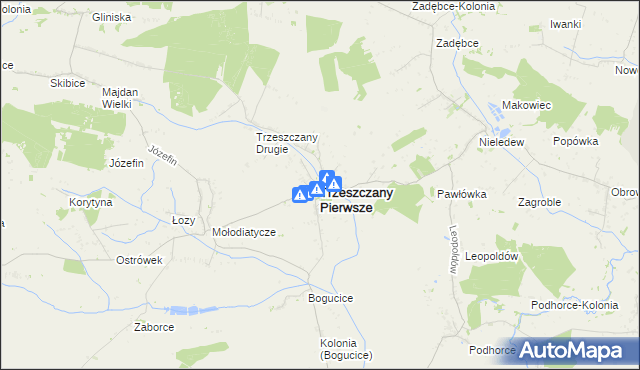 mapa Trzeszczany Pierwsze, Trzeszczany Pierwsze na mapie Targeo