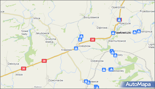 mapa Ucieszków, Ucieszków na mapie Targeo