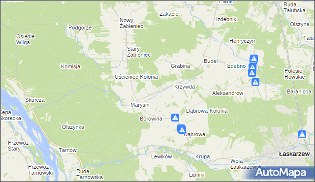 mapa Uścieniec, Uścieniec na mapie Targeo