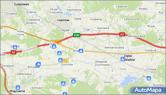 mapa Wielgolas Brzeziński, Wielgolas Brzeziński na mapie Targeo