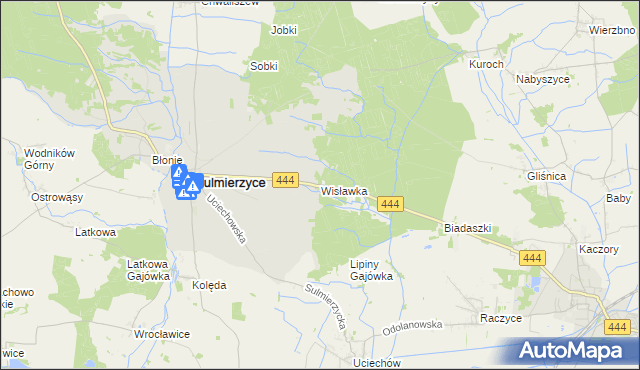 mapa Wisławka, Wisławka na mapie Targeo