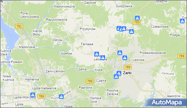 mapa Wysoka Lelowska, Wysoka Lelowska na mapie Targeo