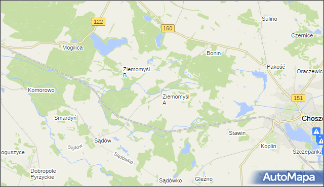 mapa Ziemomyśl A, Ziemomyśl A na mapie Targeo