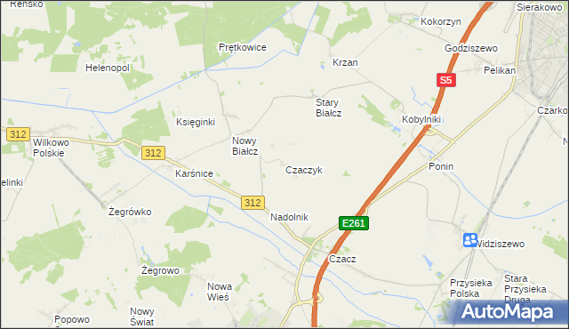 mapa Czaczyk, Czaczyk na mapie Targeo