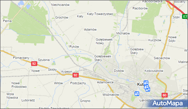 mapa Gołębiewek Stary, Gołębiewek Stary na mapie Targeo