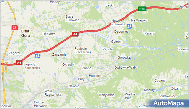 mapa Jodłówka gmina Tarnów, Jodłówka gmina Tarnów na mapie Targeo