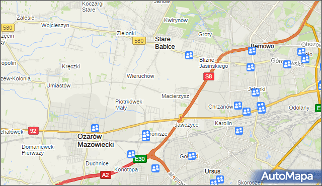 mapa Macierzysz, Macierzysz na mapie Targeo