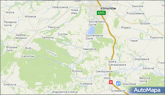 mapa Nawodzice, Nawodzice na mapie Targeo