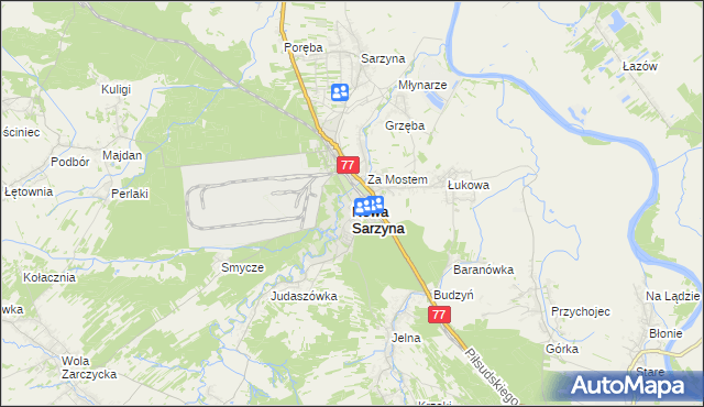 mapa Nowa Sarzyna, Nowa Sarzyna na mapie Targeo