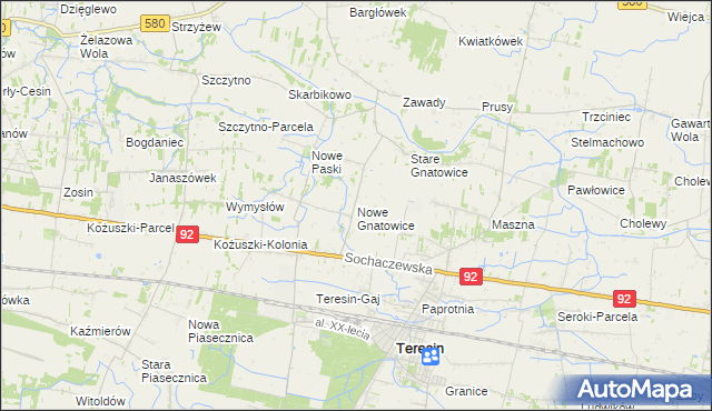 mapa Nowe Gnatowice, Nowe Gnatowice na mapie Targeo