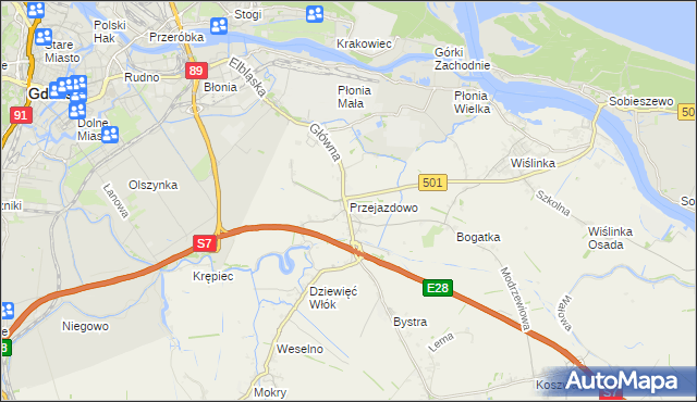 mapa Przejazdowo, Przejazdowo na mapie Targeo