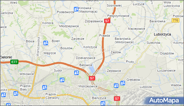 mapa Raciborowice gmina Michałowice, Raciborowice gmina Michałowice na mapie Targeo
