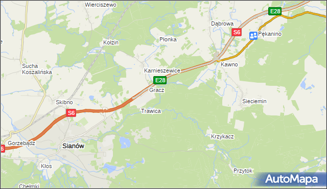 mapa Siecieminek, Siecieminek na mapie Targeo