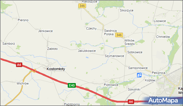 mapa Siemidrożyce, Siemidrożyce na mapie Targeo