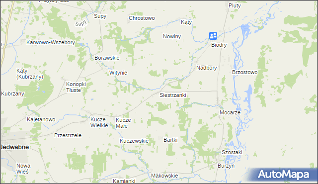 mapa Siestrzanki, Siestrzanki na mapie Targeo