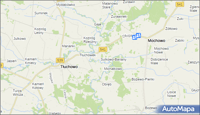 mapa Sulkowo-Bariany, Sulkowo-Bariany na mapie Targeo