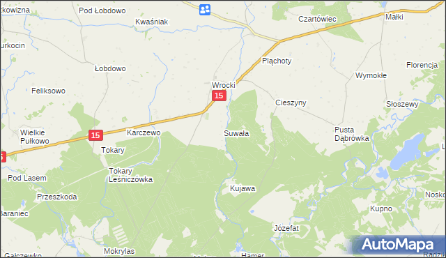mapa Suwała, Suwała na mapie Targeo
