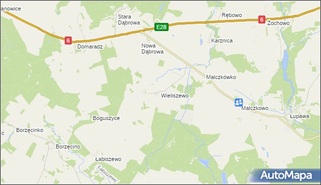 mapa Wieliszewo, Wieliszewo na mapie Targeo