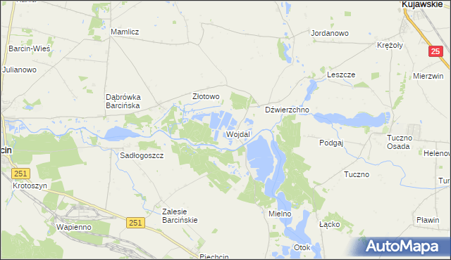 mapa Wojdal, Wojdal na mapie Targeo