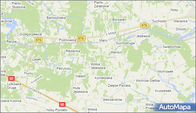 mapa Popielarze gmina Tarczyn, Popielarze gmina Tarczyn na mapie Targeo