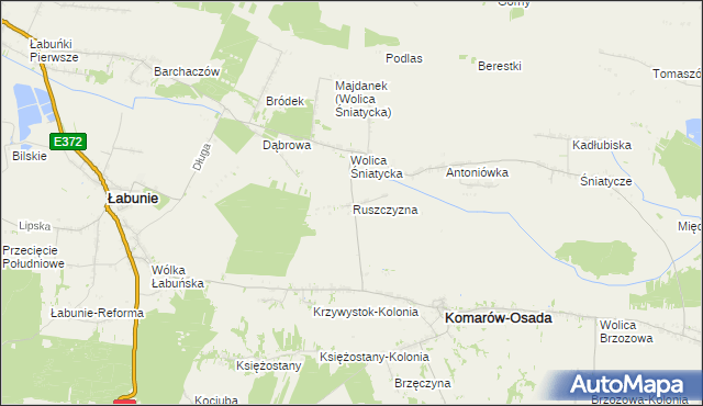 mapa Ruszczyzna, Ruszczyzna na mapie Targeo