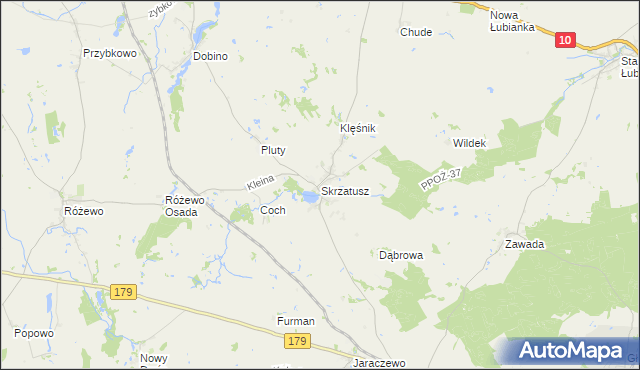 mapa Skrzatusz, Skrzatusz na mapie Targeo
