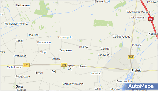 mapa Balków, Balków na mapie Targeo