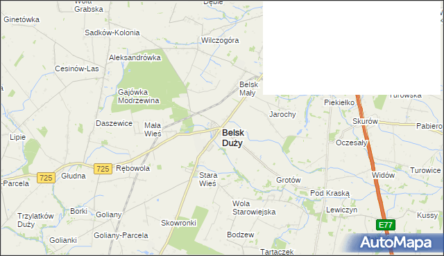 mapa Belsk Duży, Belsk Duży na mapie Targeo