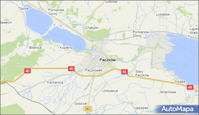 mapa Paczków powiat nyski, Paczków powiat nyski na mapie Targeo