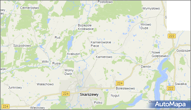 mapa Kamierowo, Kamierowo na mapie Targeo