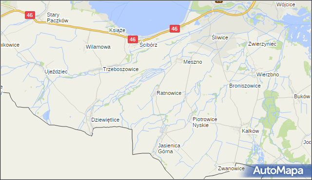 mapa Ratnowice, Ratnowice na mapie Targeo