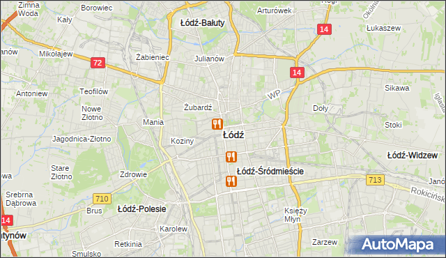 mapa Łodzi, Łódź na mapie Targeo