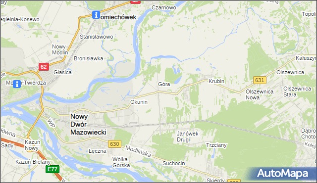 mapa Janówek Pierwszy, Janówek Pierwszy na mapie Targeo