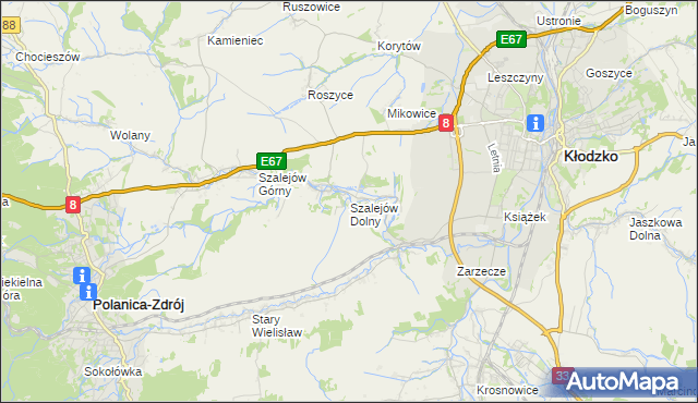 mapa Szalejów Dolny, Szalejów Dolny na mapie Targeo