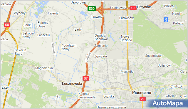 mapa Zgorzała, Zgorzała na mapie Targeo