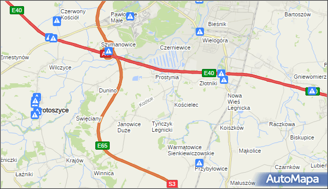 mapa Babin gmina Krotoszyce, Babin gmina Krotoszyce na mapie Targeo