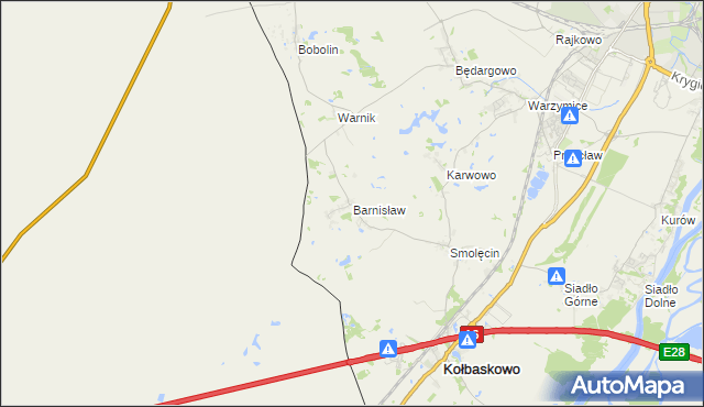 mapa Barnisław, Barnisław na mapie Targeo