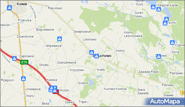 mapa Baruchowo, Baruchowo na mapie Targeo