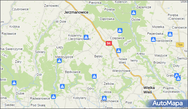 mapa Bębło, Bębło na mapie Targeo