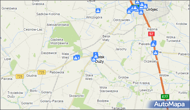 mapa Belsk Duży, Belsk Duży na mapie Targeo