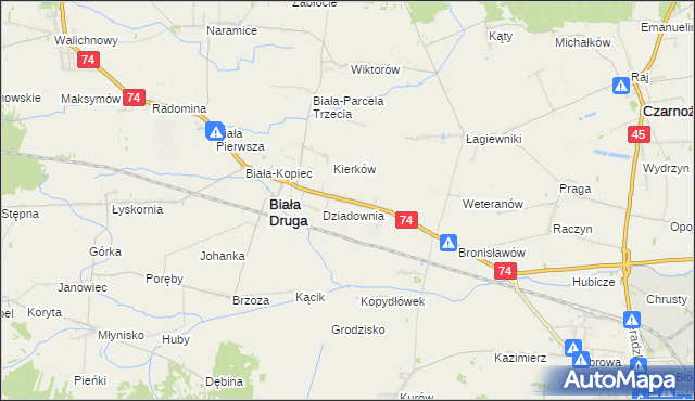 mapa Biała Rządowa, Biała Rządowa na mapie Targeo