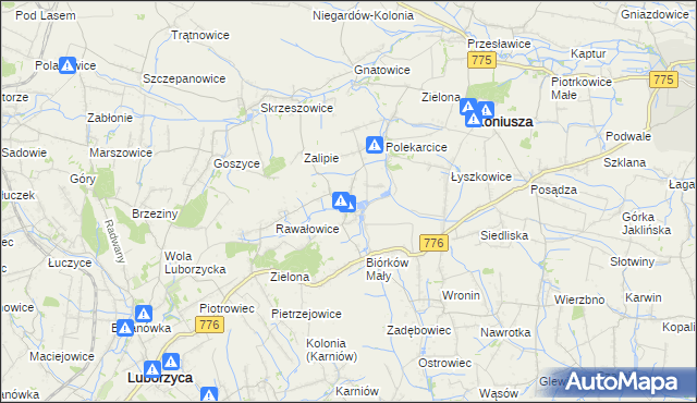 mapa Biórków Wielki, Biórków Wielki na mapie Targeo