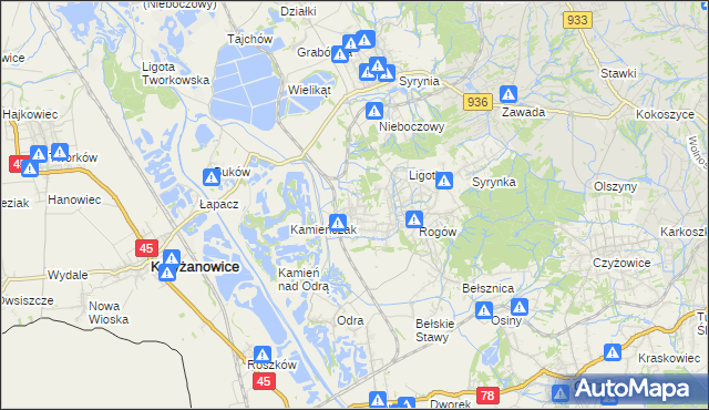 mapa Bluszczów, Bluszczów na mapie Targeo