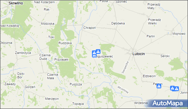mapa Boguszewiec, Boguszewiec na mapie Targeo