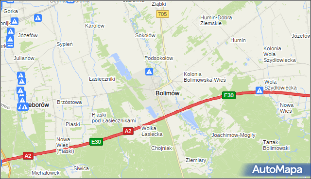 mapa Bolimów, Bolimów na mapie Targeo