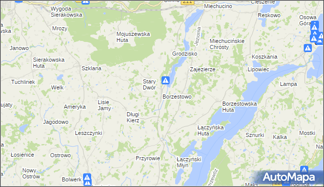 mapa Borzestowo, Borzestowo na mapie Targeo