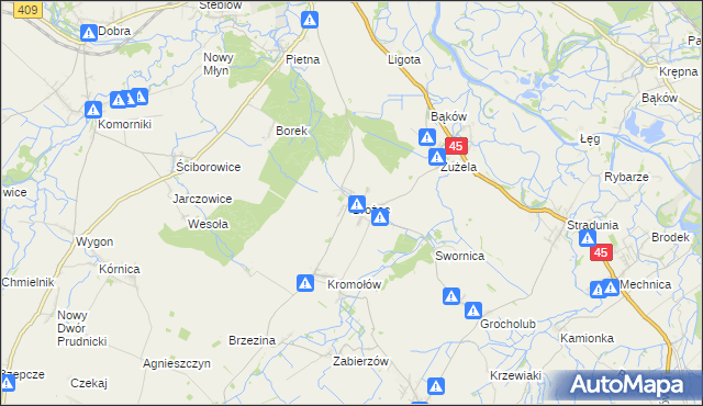 mapa Brożec gmina Walce, Brożec gmina Walce na mapie Targeo