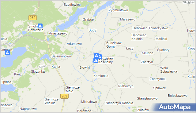 mapa Budzisław Kościelny, Budzisław Kościelny na mapie Targeo