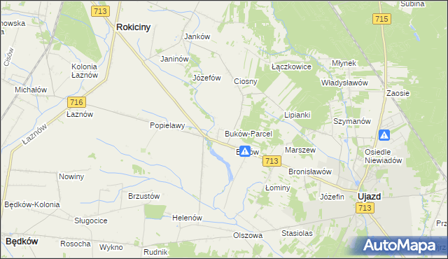 mapa Buków-Parcel, Buków-Parcel na mapie Targeo